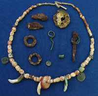 Some of the finds from grave 27 at Wheatley