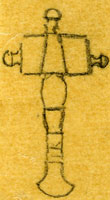 Brooch from Sporle drawn by E T Leeds(Doc Ref AS/2/2/11)