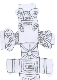 Drawing of decoration on brooch