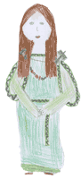 Woman drawn by Ellie age 9