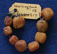 String of amber beads from Wallingford Oxfordshire (AN1938.1217)