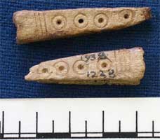Fragments of decorated antler
