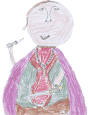 An Anglo-Saxon King drawn by Jack age 7 1/2